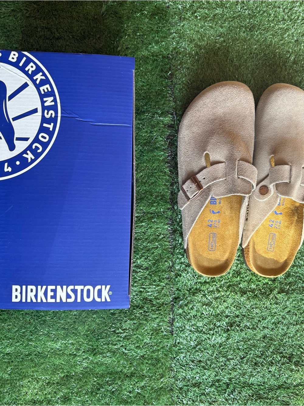 Birkenstock Boston Suede Clog - Taupe